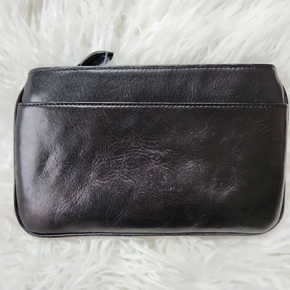 Brighton Red fur with leather clutch
